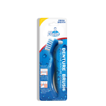 Denture cleaning toothbrush softer brush